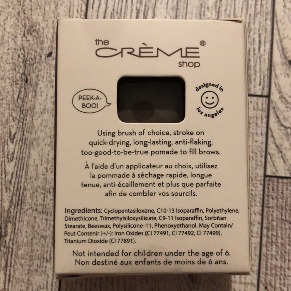 The Creme Shop Eyebrow Pom Pom Pot of Pomade in Dark Brown - Picture 6 of 10